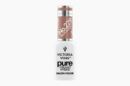 Victoria Vynn lakier hybrydowy pure creamy hybrid "Beige Glade 229" 8 ml. Średni beż z domieszką czerwieni. Kremowy lakier hybrydowy o doskonałym kryciu i trwałości. Formuła o podwyższonym indeksie bezpieczeństwa. Utwardzany tylko w lampie LED.