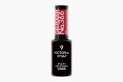 Victoria Vynn lakier hybrydowy gel polish "Me 366" 8 ml. Szklana, czarna buteleczka z ciemno bordową etykietą na zakrętce. Białe tło.