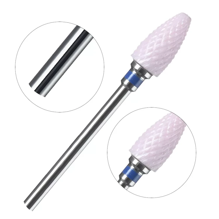 Frez ceramiczny różowy tirch cylinder M w przybliżeniu.