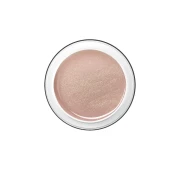 Palu żel budujący pro light builder gel "Gold Beige Cover" 45 g. Swatch złoto- beżowego koloru żelu z delikatną drobinką. Białe tło.