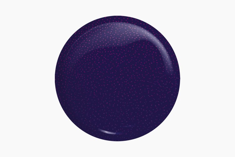 Swatch koloru lakieru hybrydowego Victorii Vynn pure creamy hybrid No. 186 Navy Bay. Białe tło.